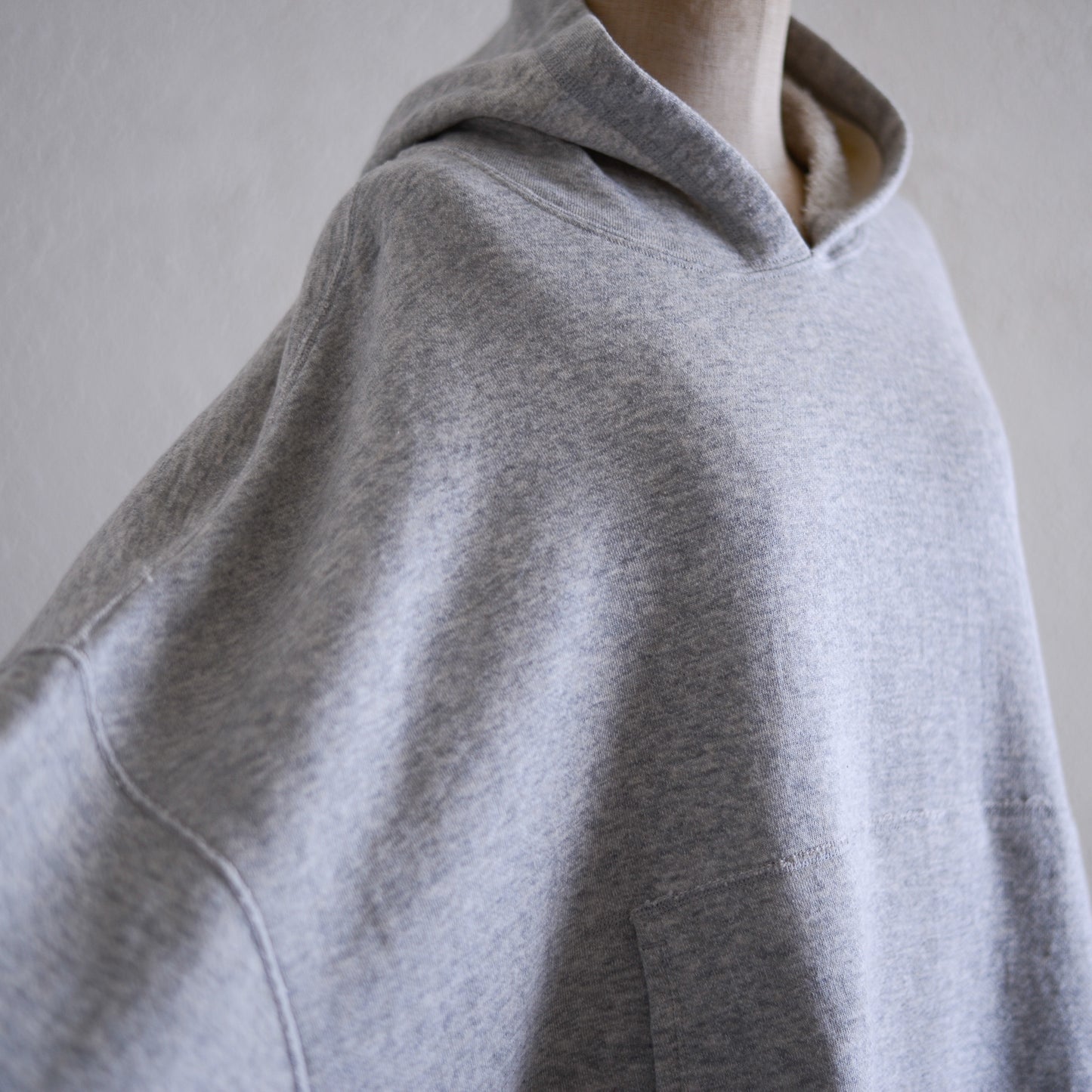 Cotton fleece hoodie Gray