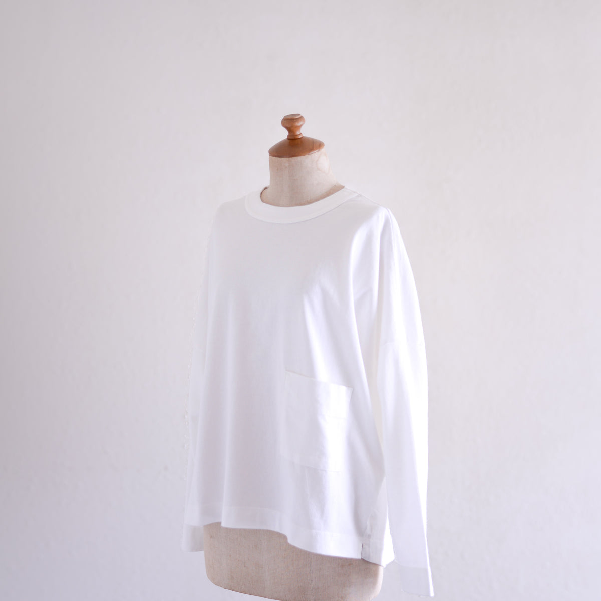 コットンローポケットTシャツ Off White