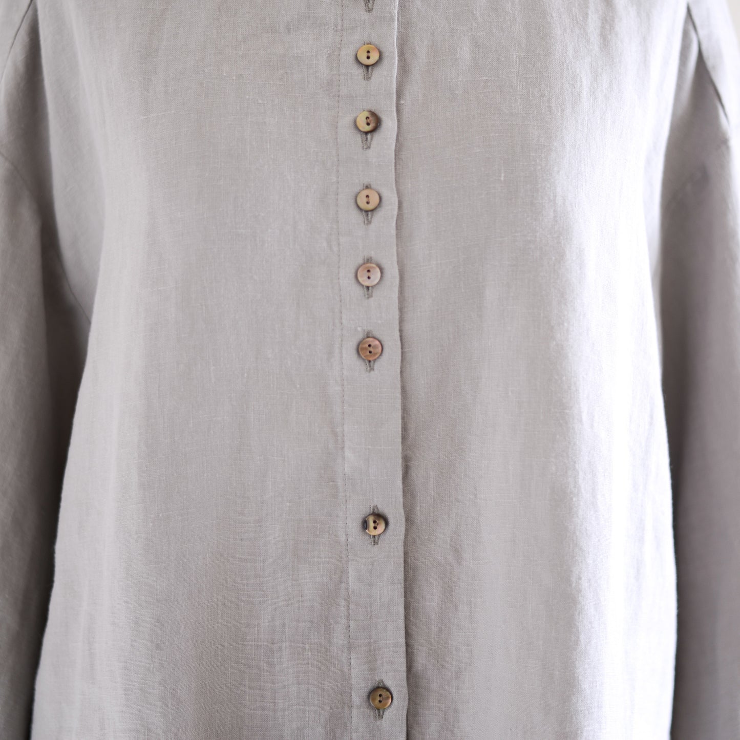 リネンタックカラーブラウス Light Gray