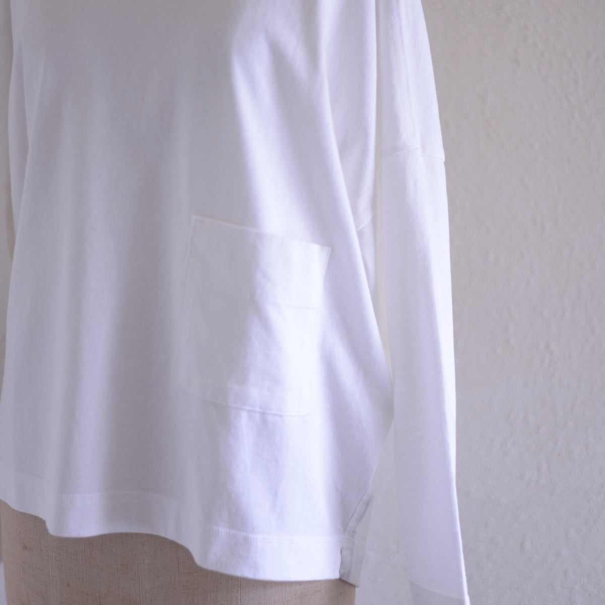 コットンローポケットTシャツ Off White