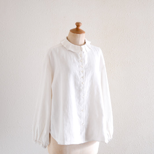リネンタックカラーブラウス Off White