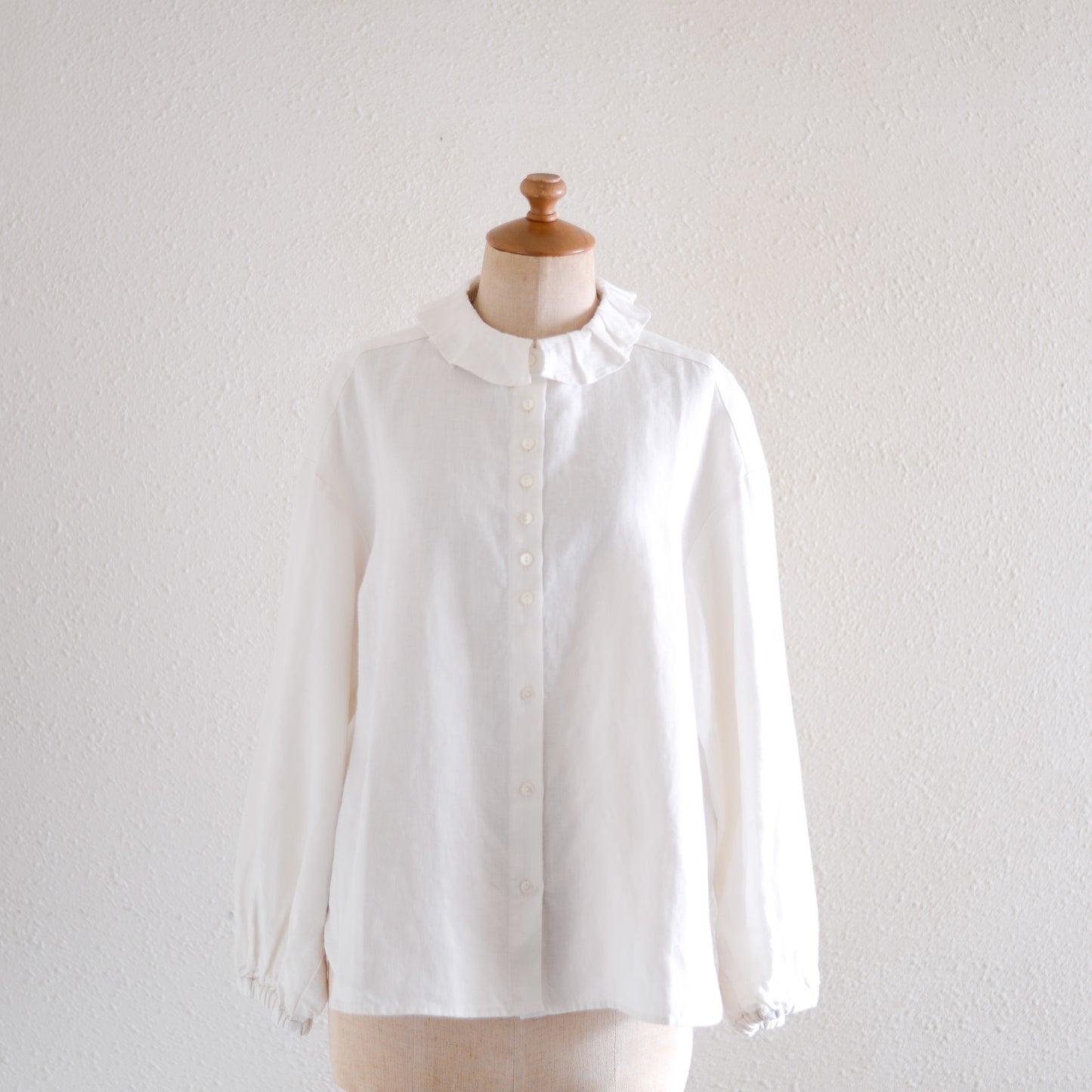 リネンタックカラーブラウス Off White