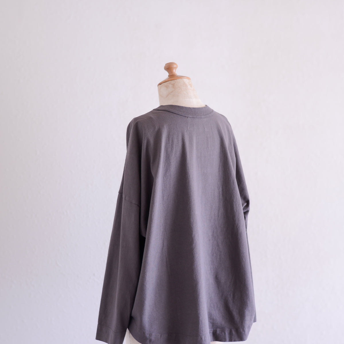 コットンローポケットTシャツ Brown