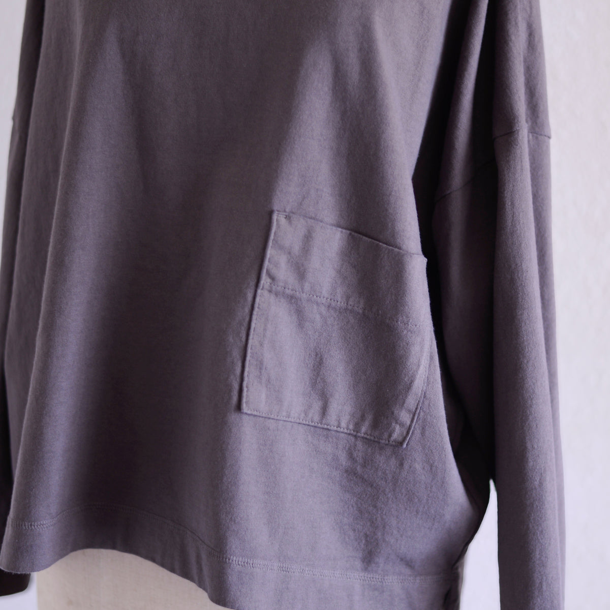 コットンローポケットTシャツ Brown
