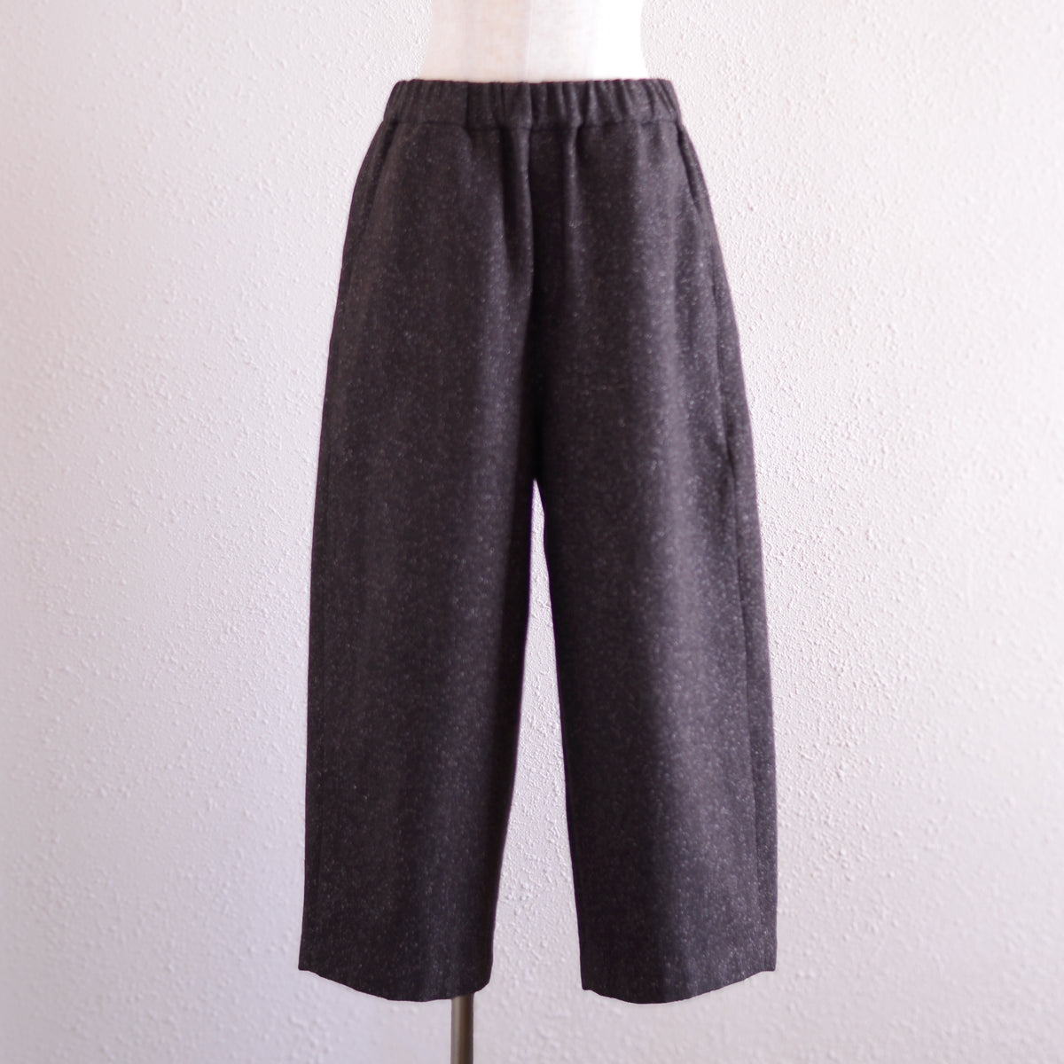 シルクネップホームスパンアンクルパンツ Dark Brown