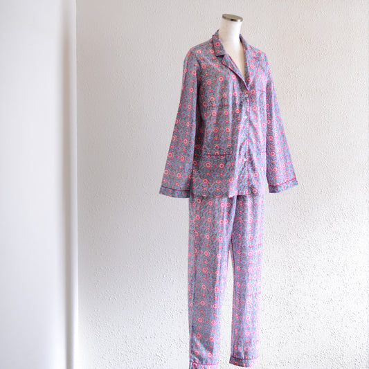 コットンハンドプリンティッドパジャマ Pink Carnations