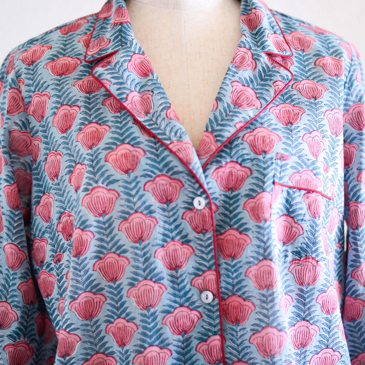 コットンハンドプリンティッドパジャマ Tulip Vine