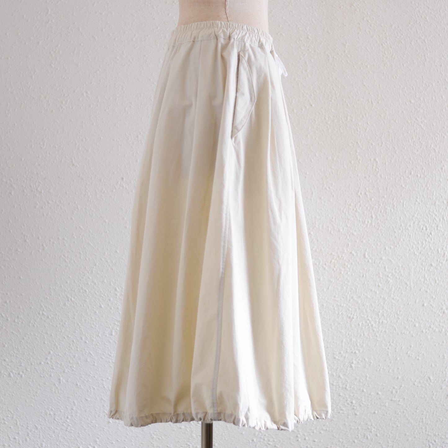 Cotton Parachute Skirt in Ivory