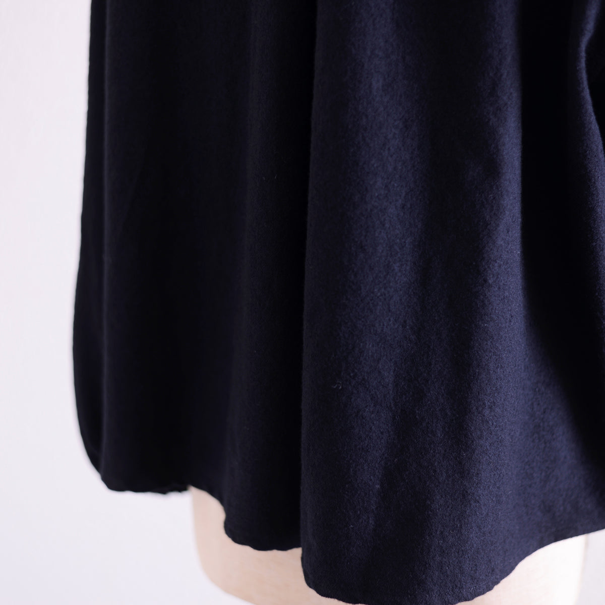 ウールプチカラーオーバーブラウス Black