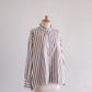 Cotton band collar striped shirt Off White x Brown