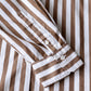 Cotton band collar striped shirt Off White x Brown
