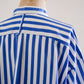 코튼 밴드 컬러 스트라이프 셔츠 Off White × Blue