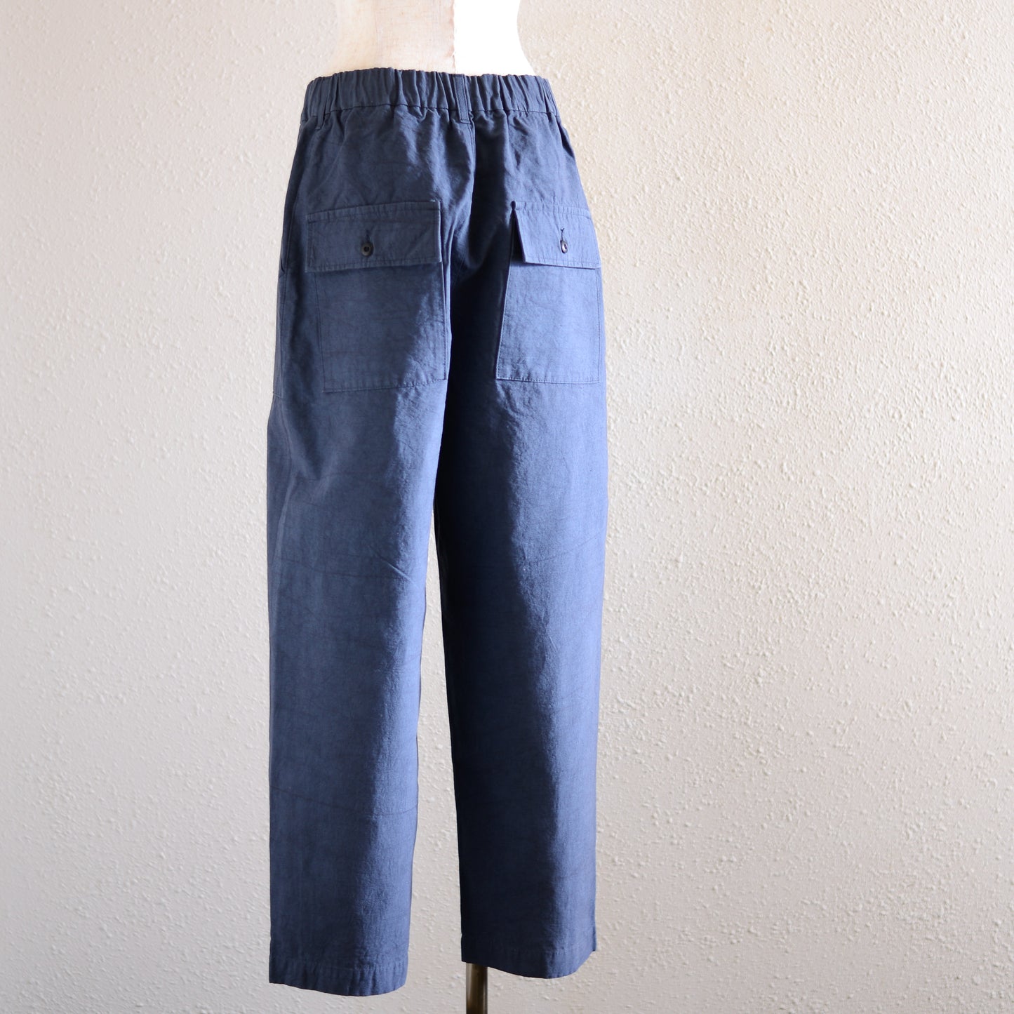 コットンリネンワークパンツ Navy