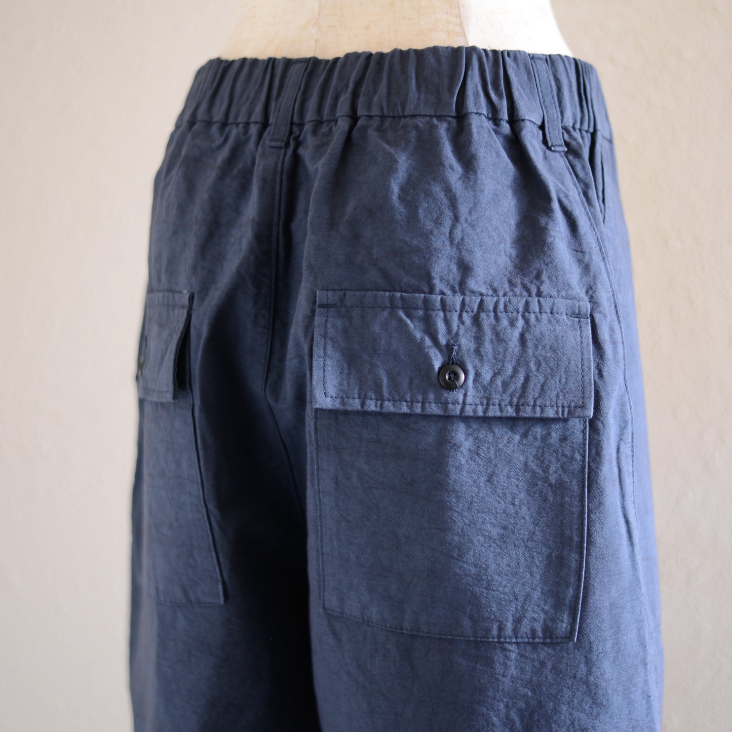 コットンリネンワークパンツ Navy