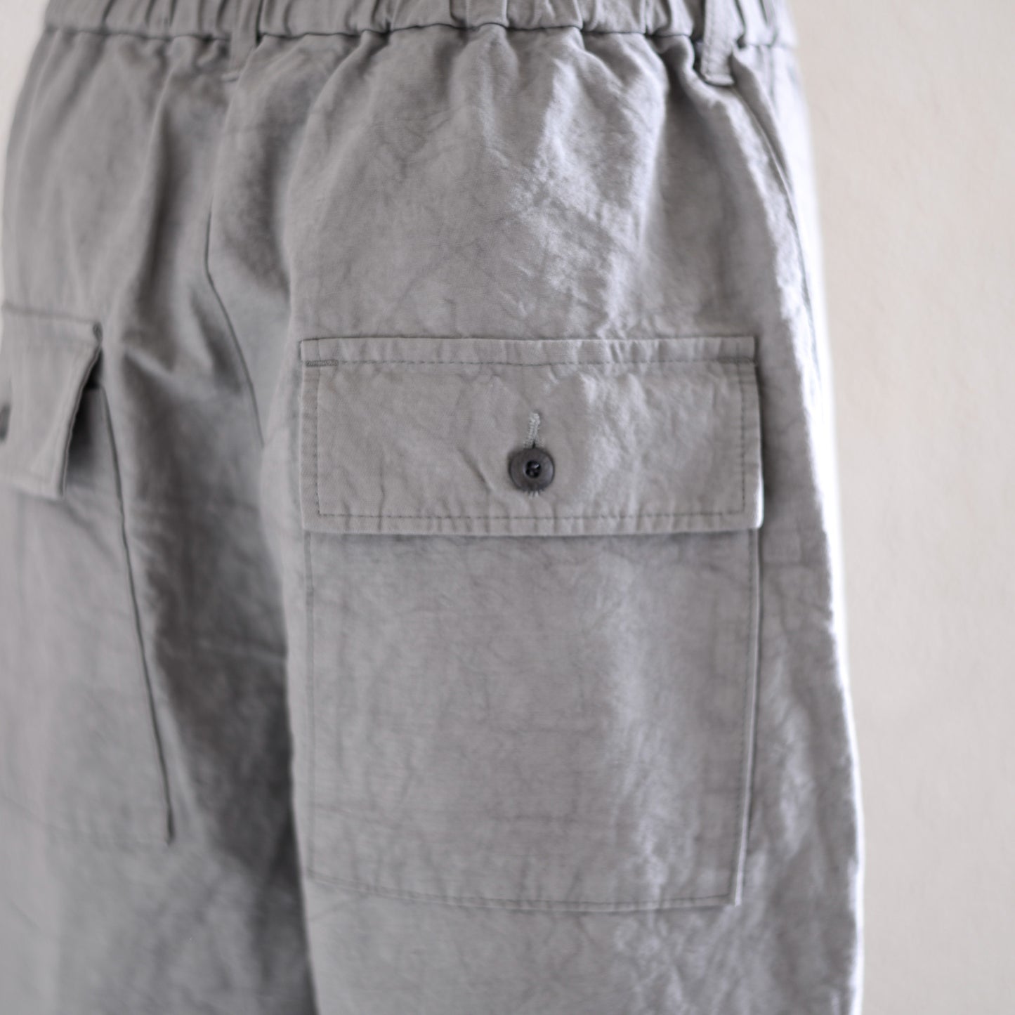 コットンリネンワークパンツ Gray