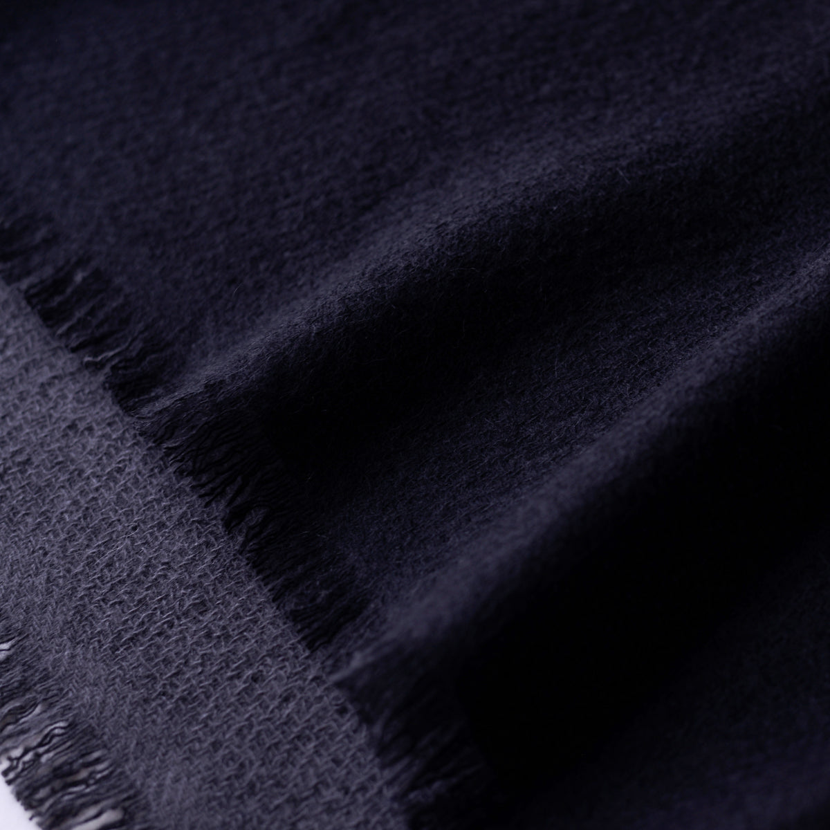 ダブルフェイスウールストール Black ×Gray