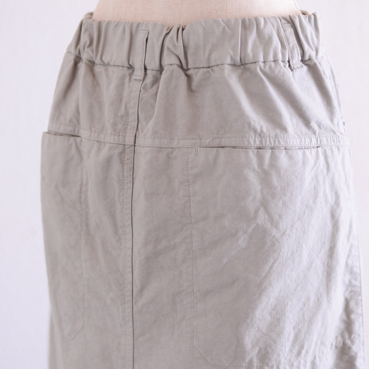 コットンタイトロングスカート Gray