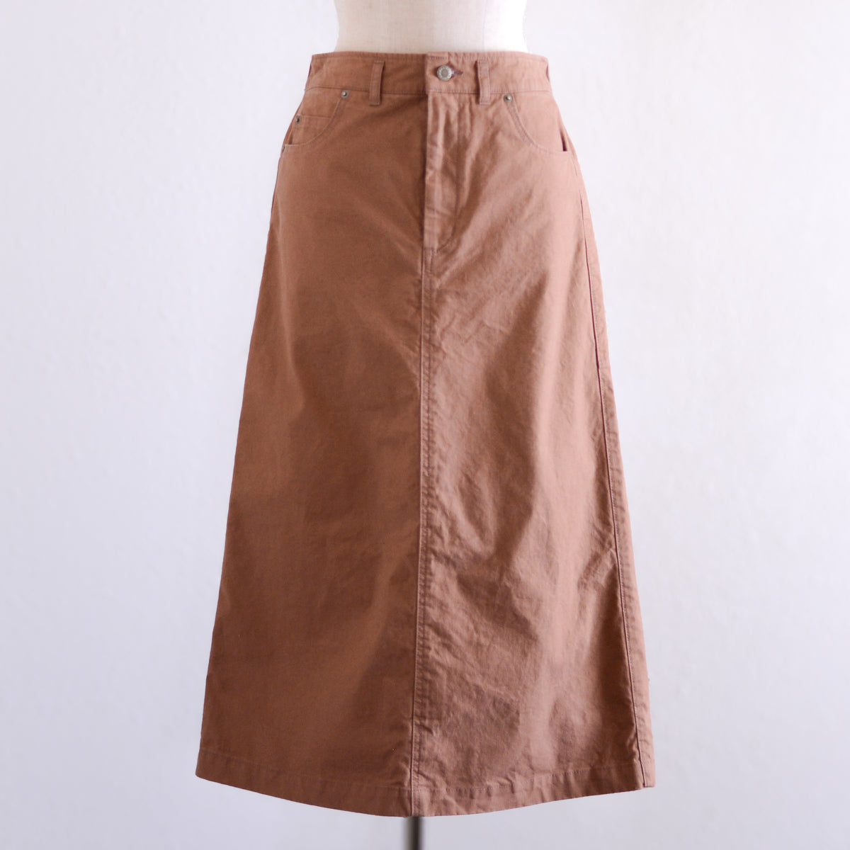 コットンタイトロングスカート Brown