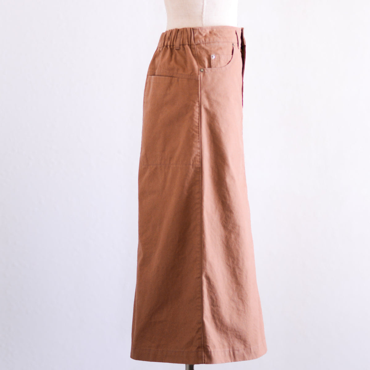 コットンタイトロングスカート Brown