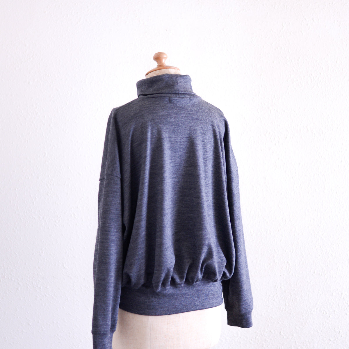 ウールタートルネックプルオーバー Gray Melange