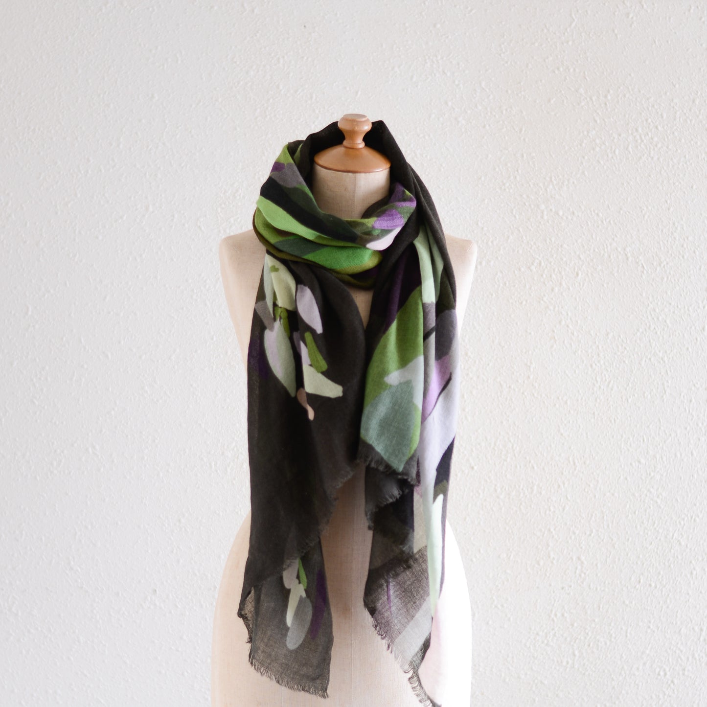 ウールヴェジタブルストール Asparagus