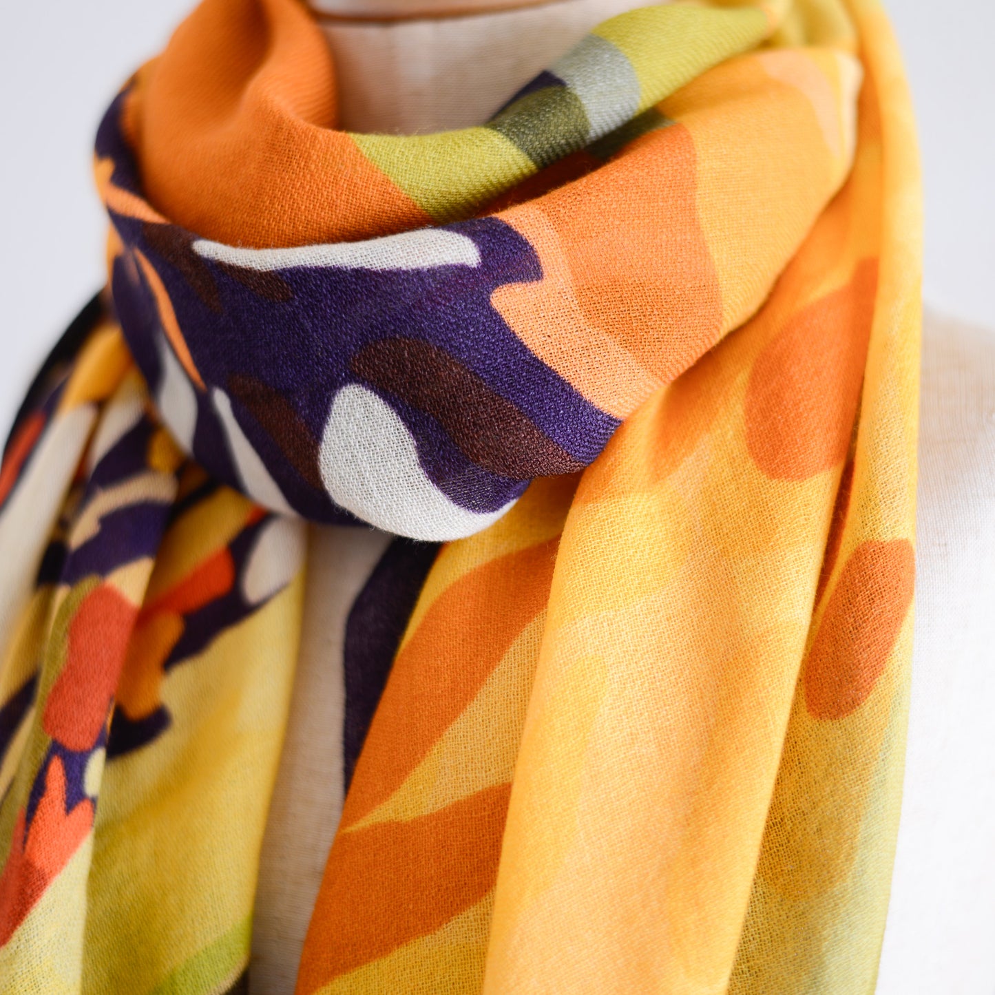 ウールヴェジタブルストール Pumpkin