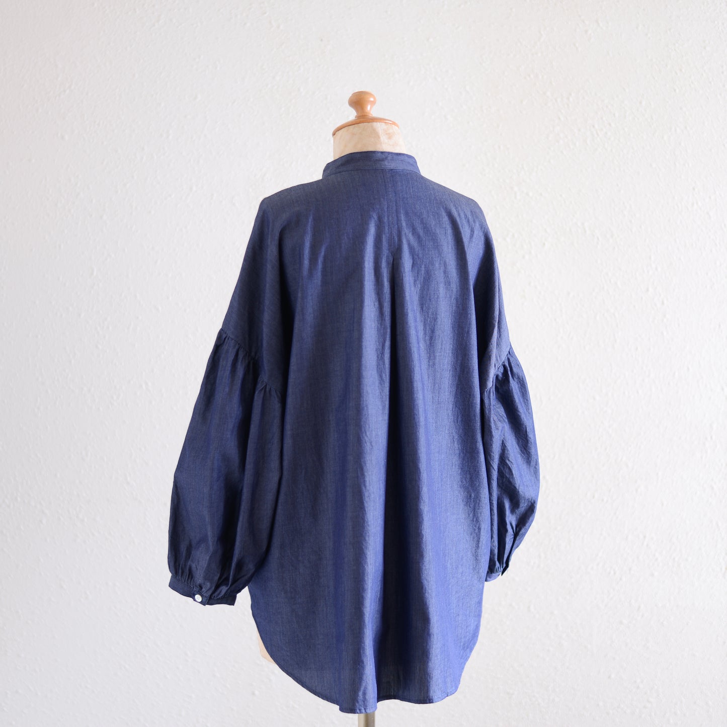 コットンパフスリーブブラウス Indigo