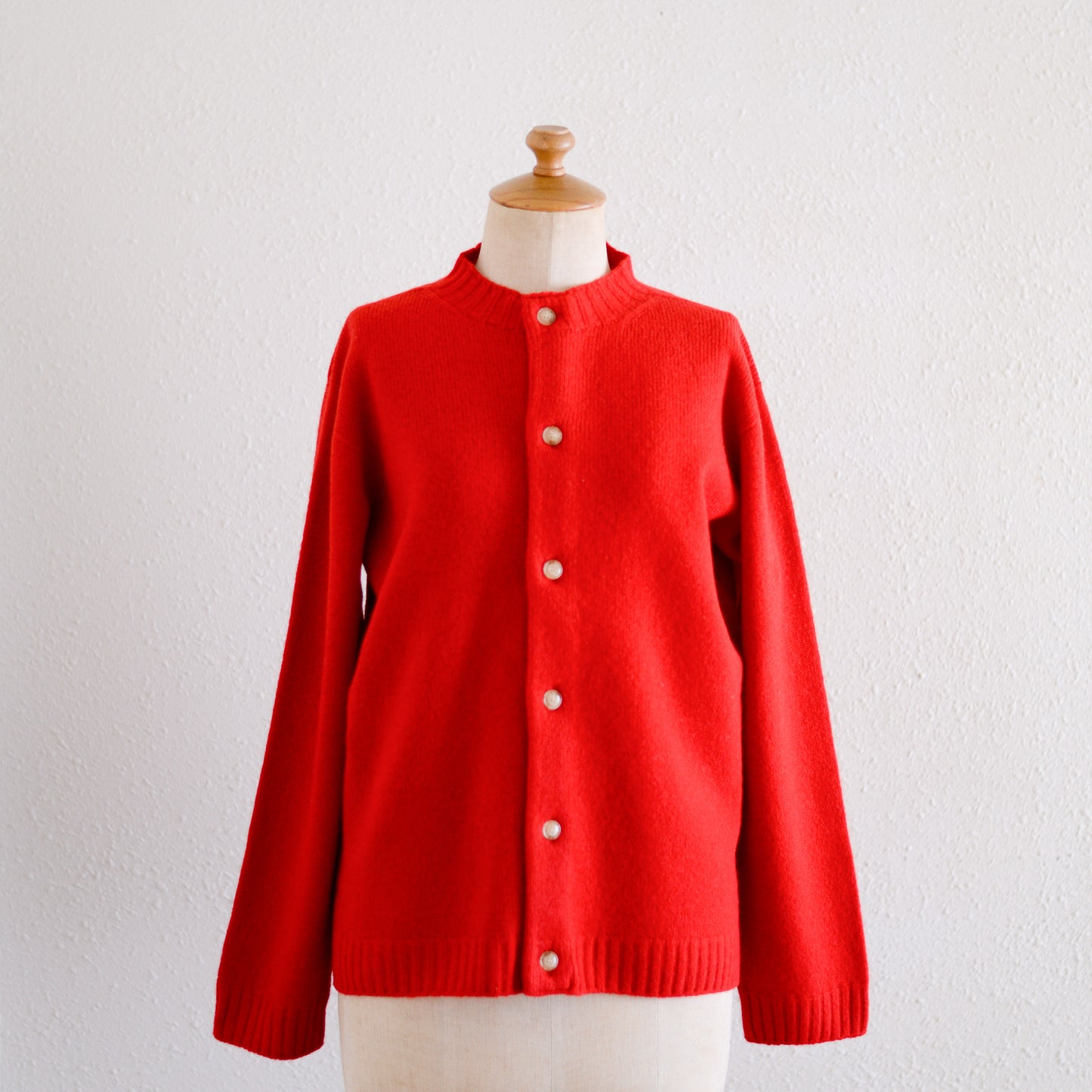 Wool cardigan Red