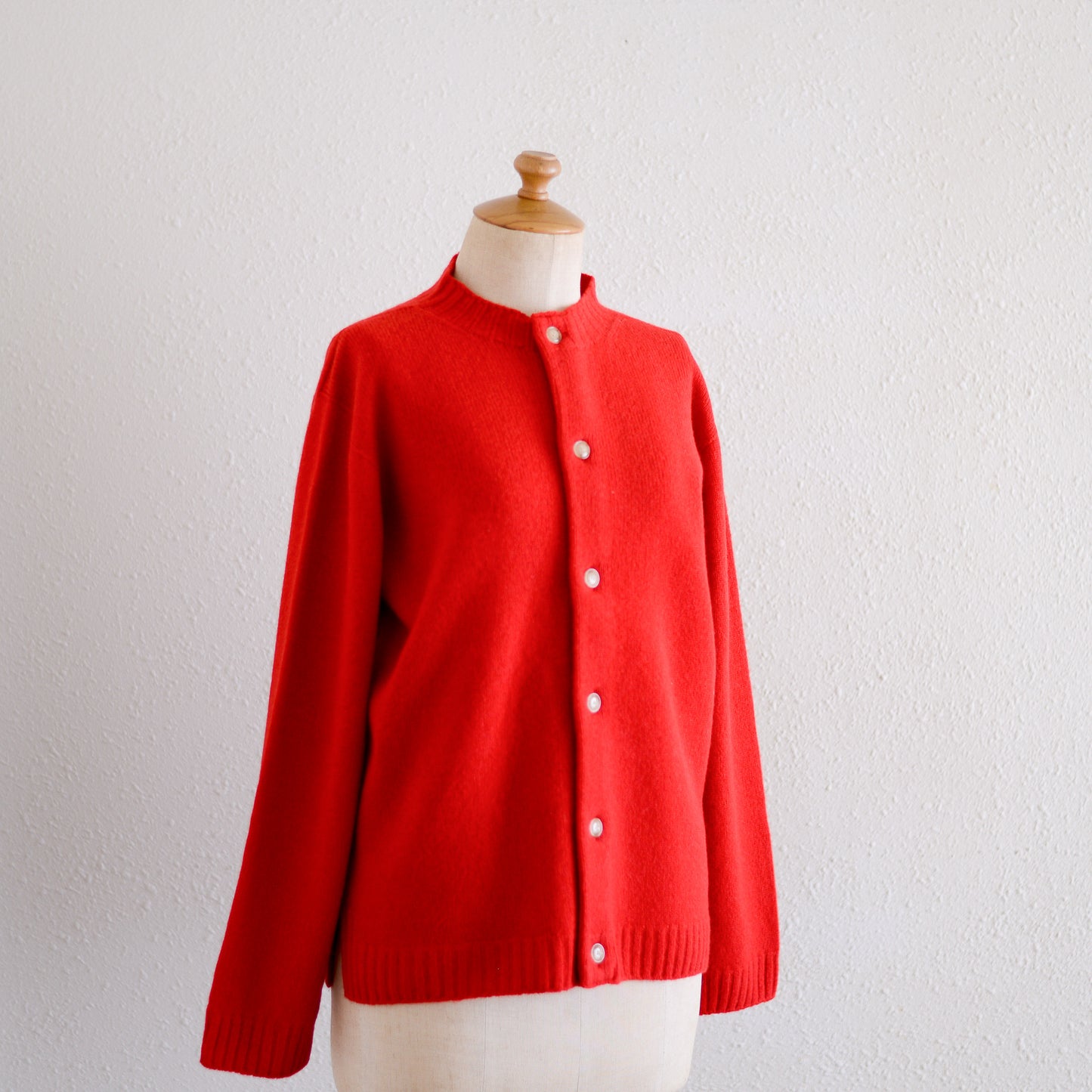 Wool cardigan Red