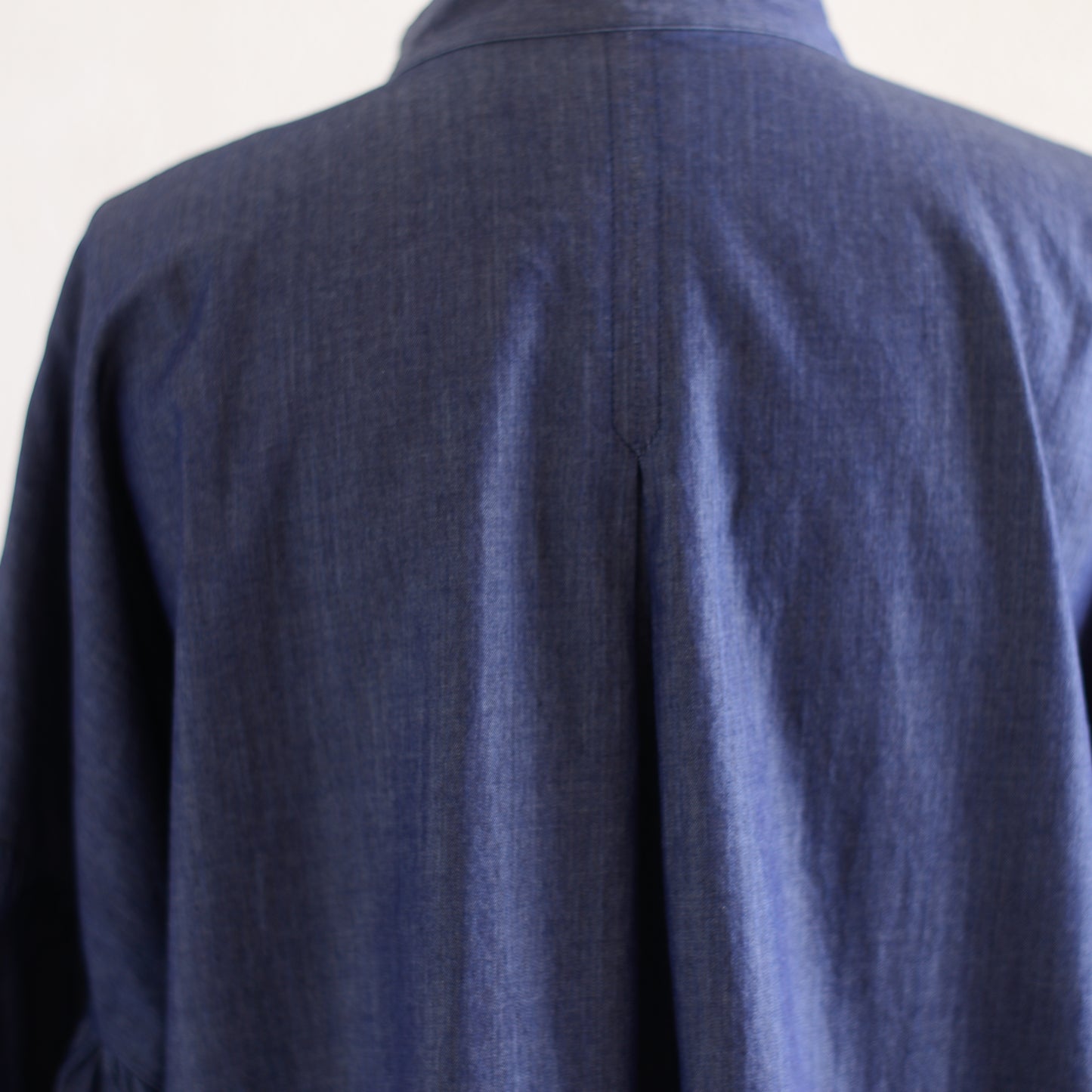 コットンパフスリーブブラウス Indigo