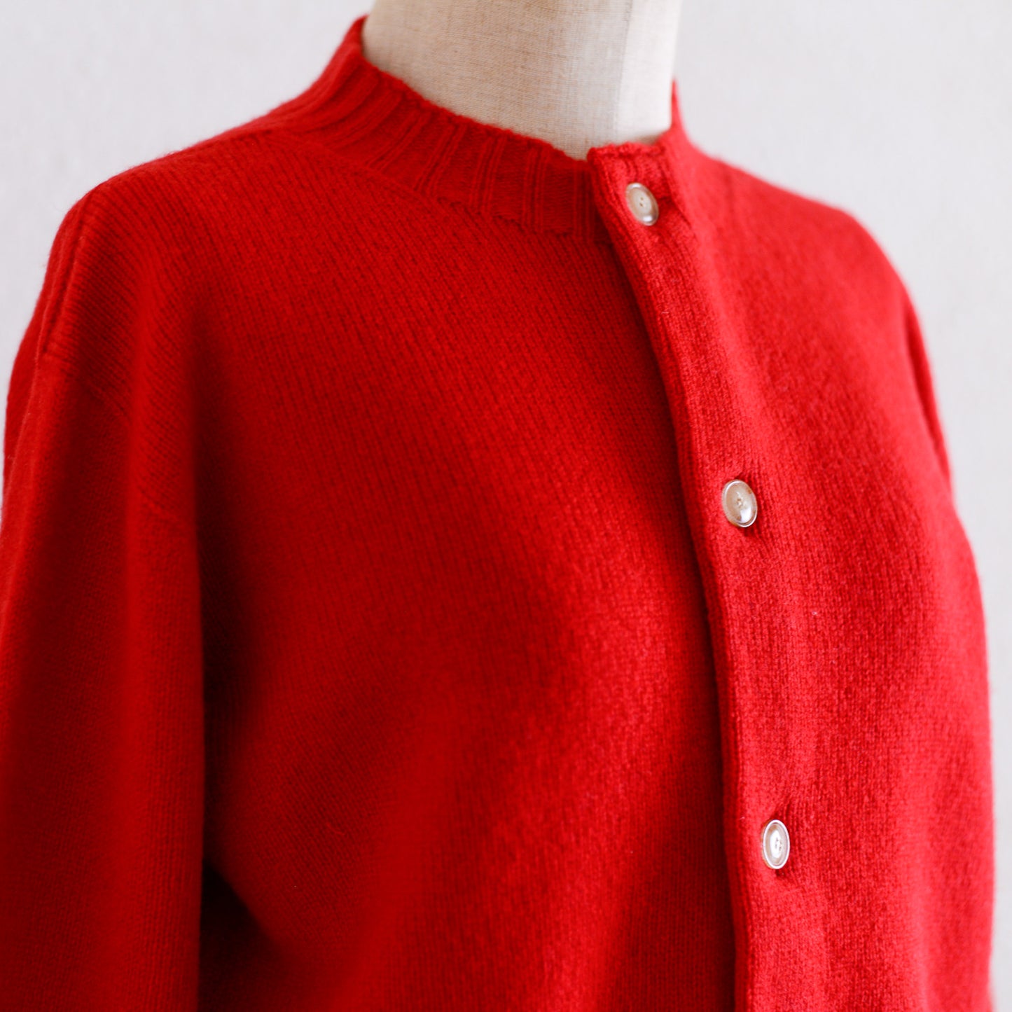 Wool cardigan Red