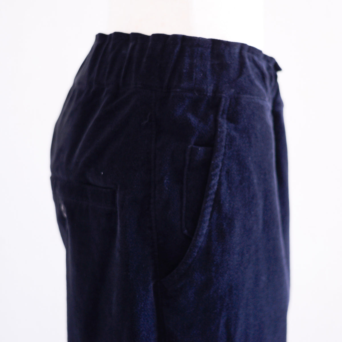 ブラッシュドコットンカーブドパンツ Black