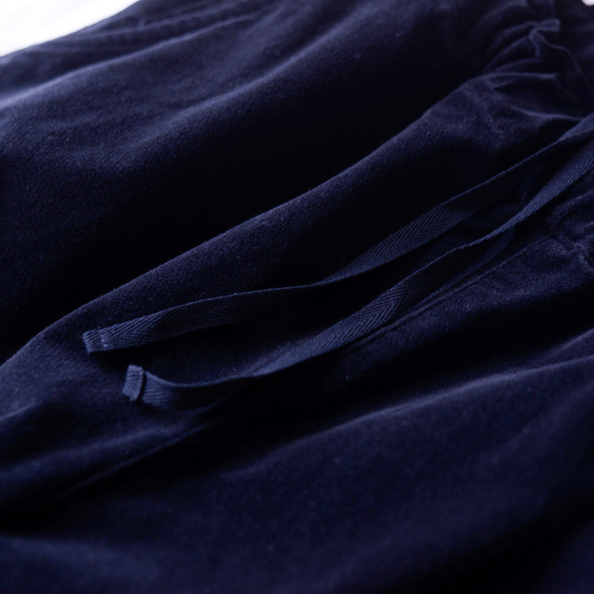 ブラッシュドコットンカーブドパンツ Black