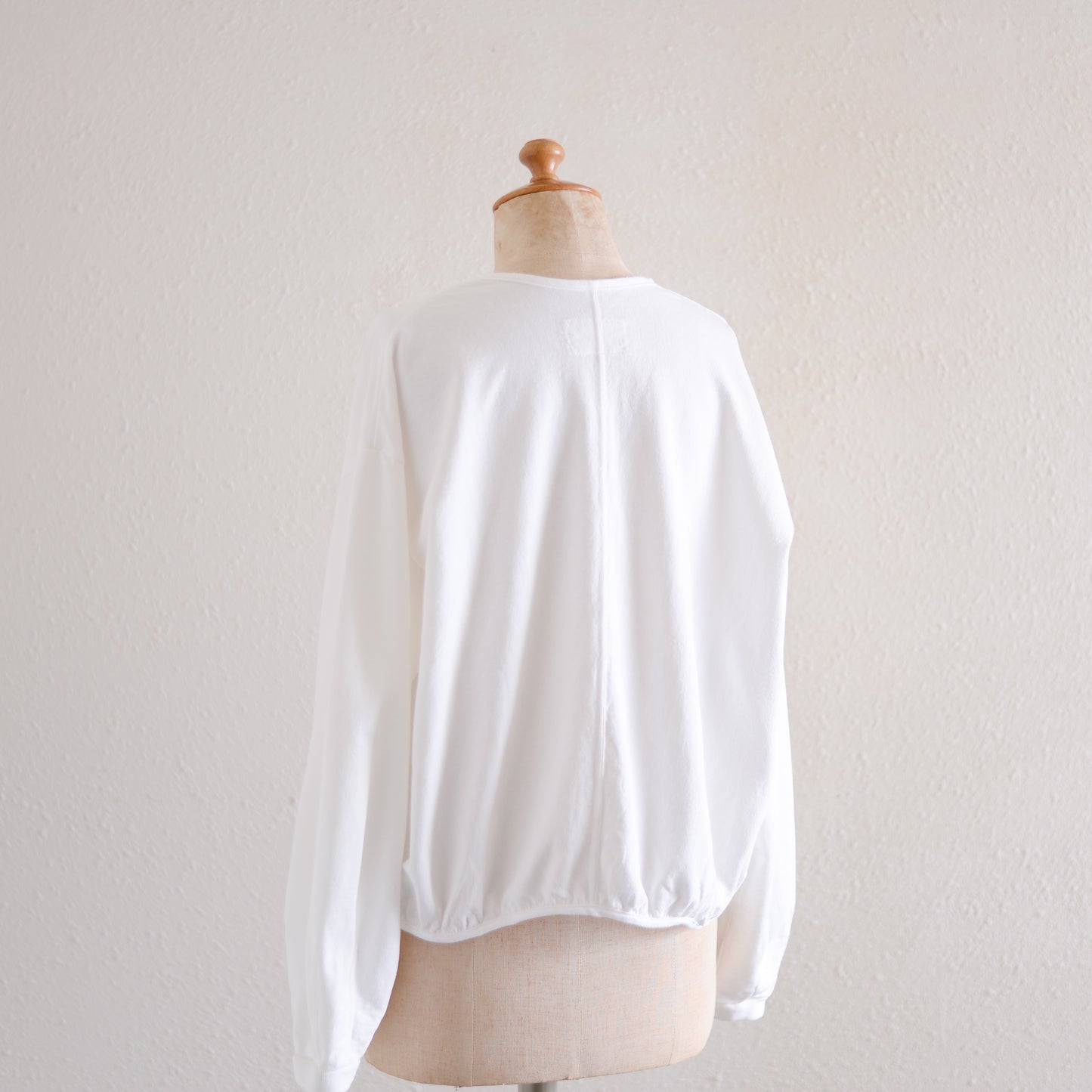 コットン裏毛VネックカーディガンOff White