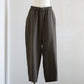 Linen Easy Tapered Pants Charcoal Gray