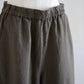 Linen Easy Tapered Pants Charcoal Gray