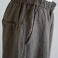 Linen Easy Tapered Pants Charcoal Gray