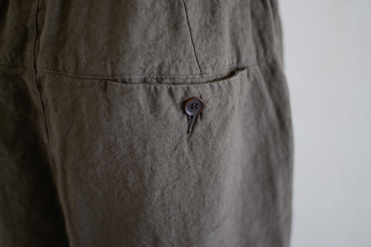 Linen Easy Tapered Pants Charcoal Gray