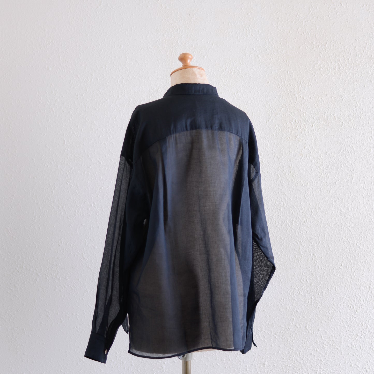 コットンフラップポケットシアブラウス Black