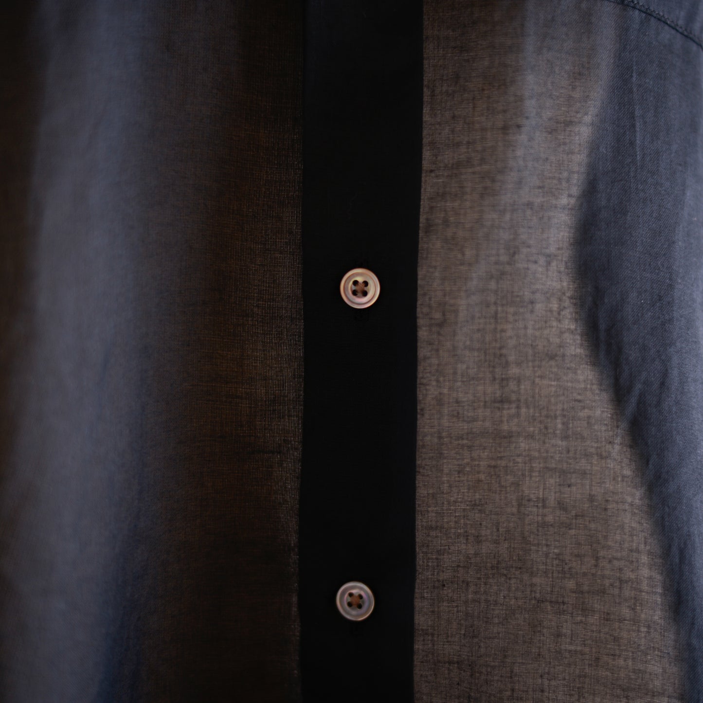 コットンフラップポケットシアブラウス Black