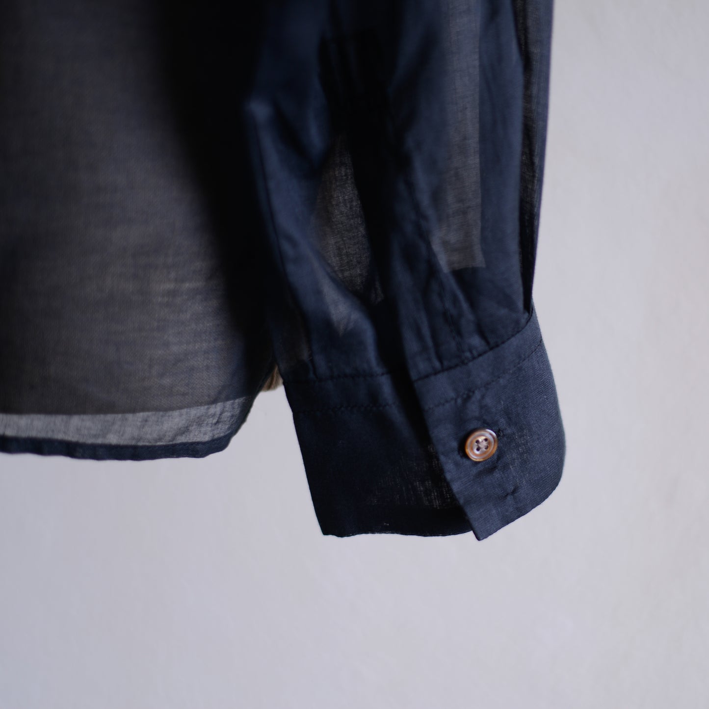 コットンフラップポケットシアブラウス Black