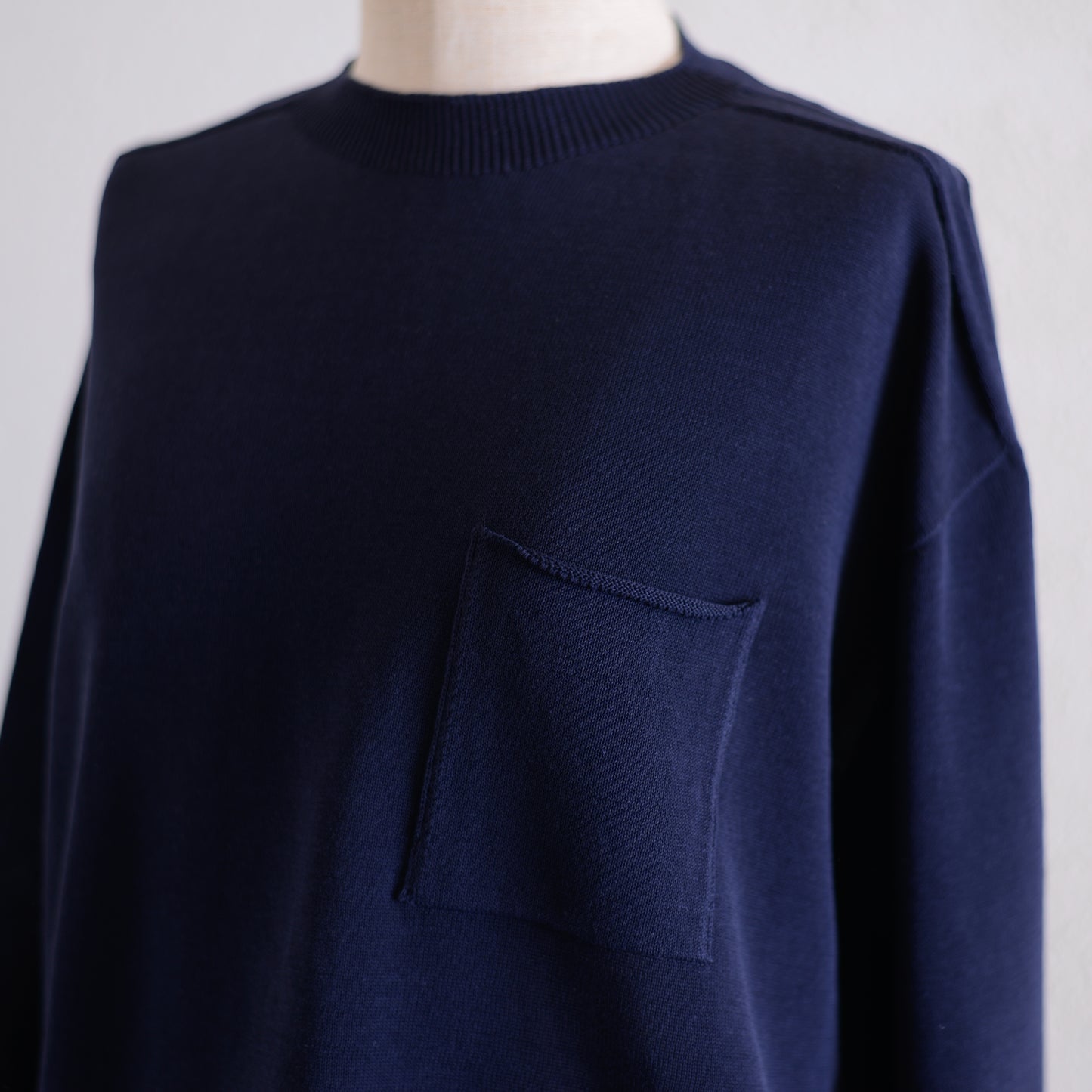 コットンホールガーメントポケットプルオーバーNavy