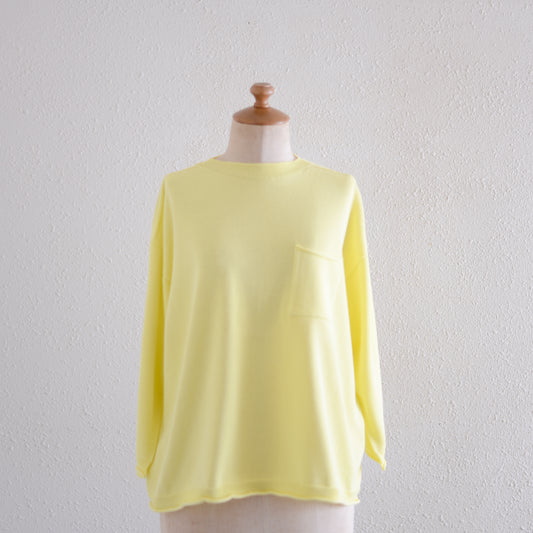 コットンホールガーメントポケットプルオーバーYellow