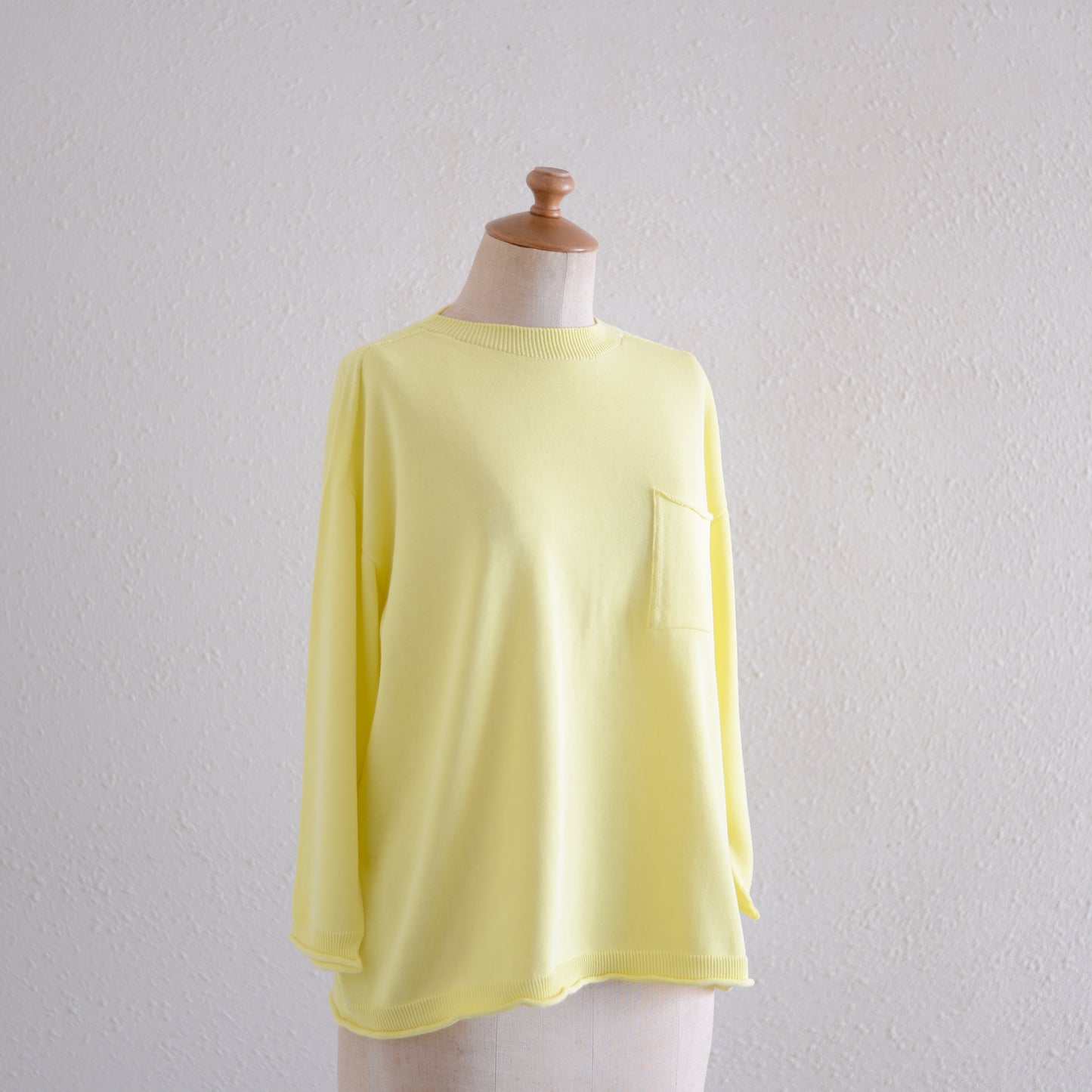 コットンホールガーメントポケットプルオーバーYellow
