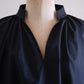 コットンギャザースリーブブラウス Black