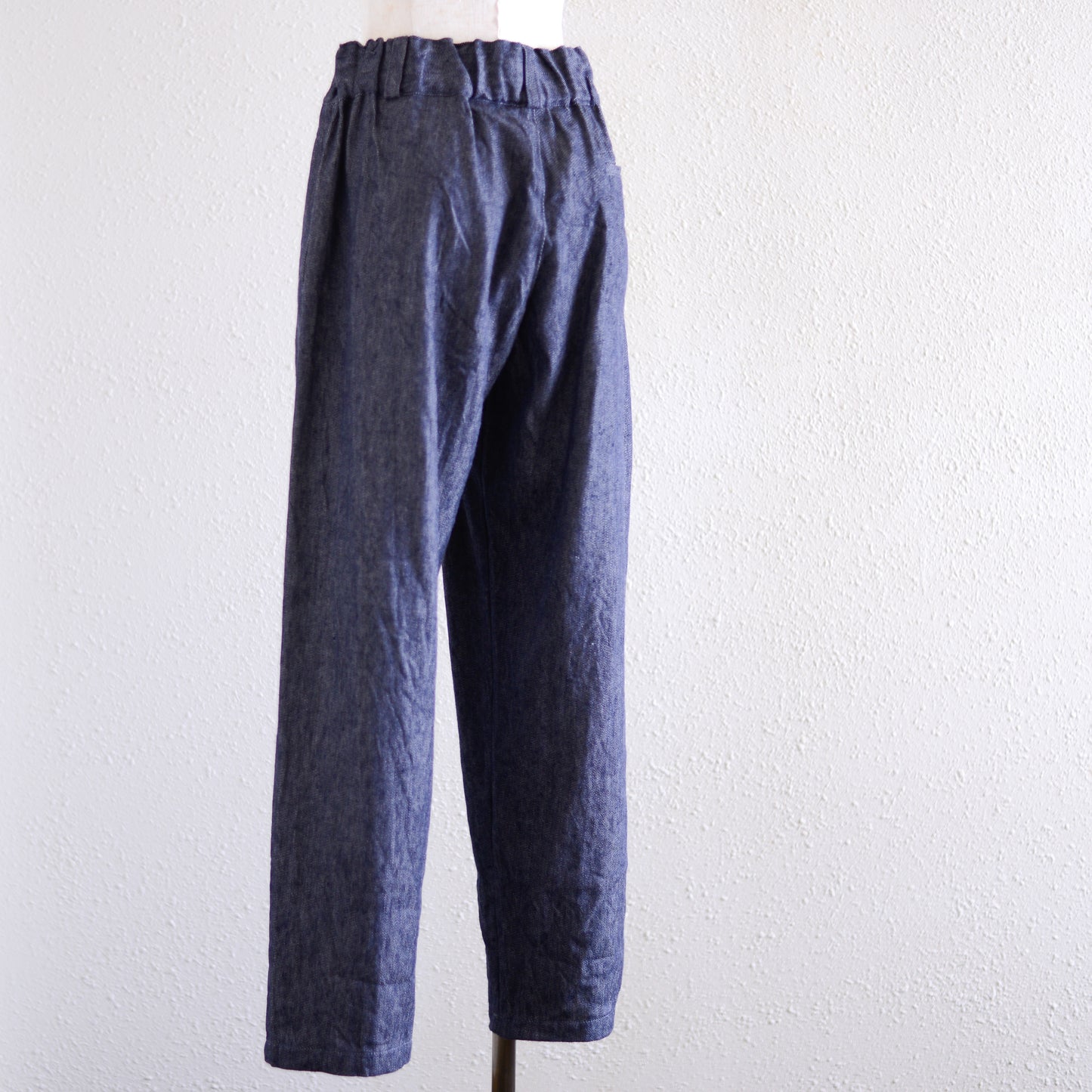 リネンコットンデニムワイドパンツ Indigo