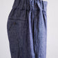 リネンコットンデニムワイドパンツ Indigo