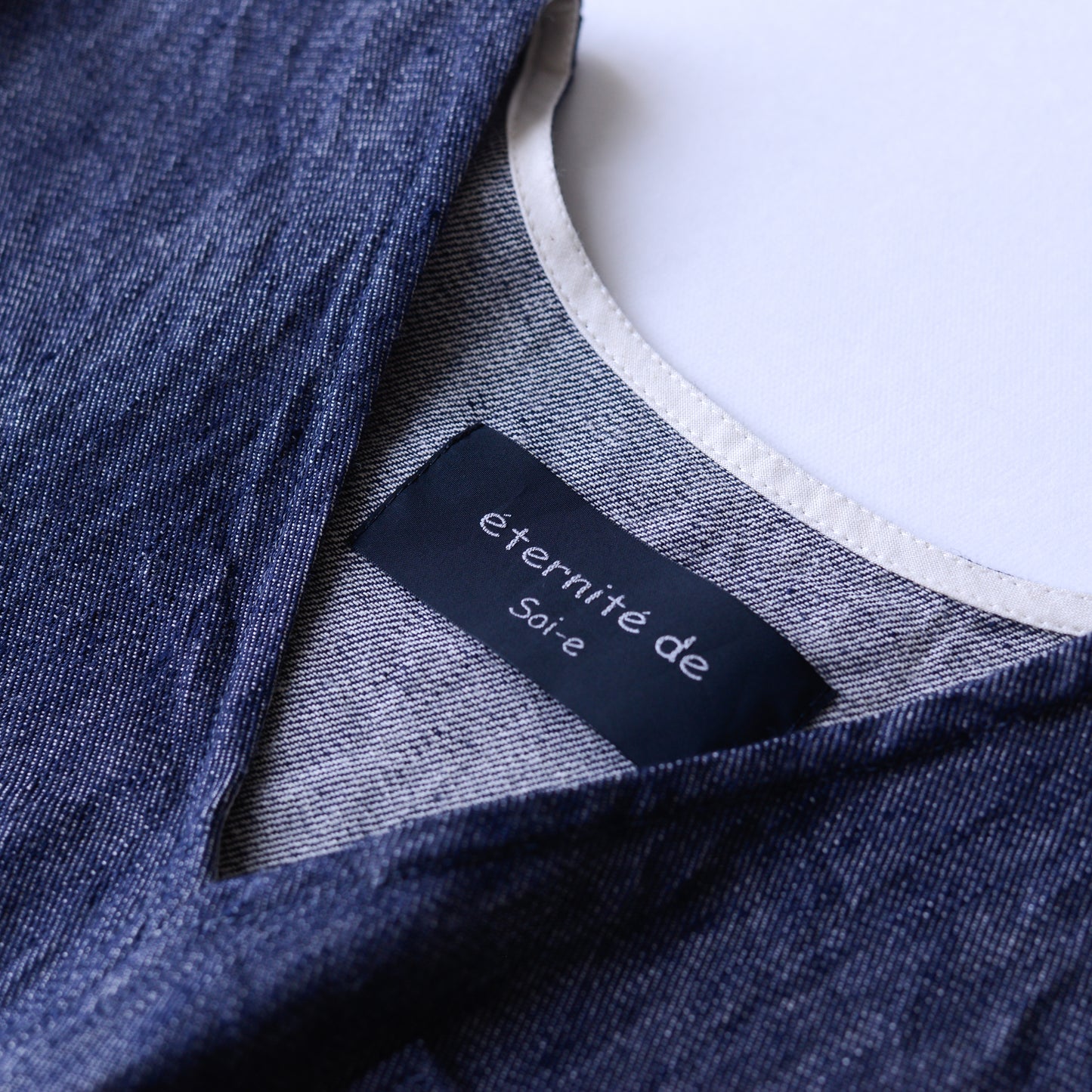 リネンコットンデニムベスト Indigo