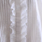 リネンラミータックフリルブラウス Off White