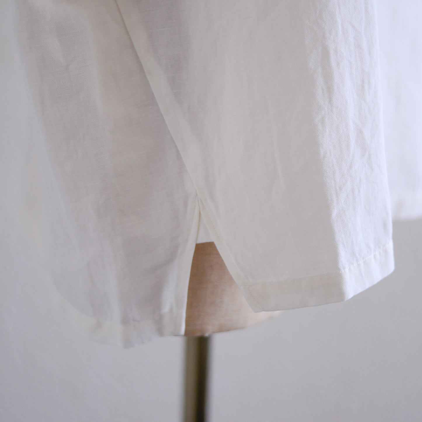 コットンリネン布帛Tシャツ Off White